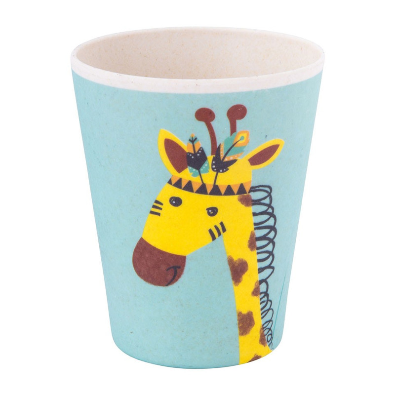 Kinderservies drinkbeker - bamboe - giraffe