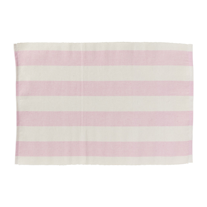 Placemat streep - roze - set van 2