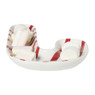 Schaal candy cane - wit/rood - 2.5x24x17 cm