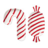 Schaal candy cane - wit/rood - 2.5x24x17 cm