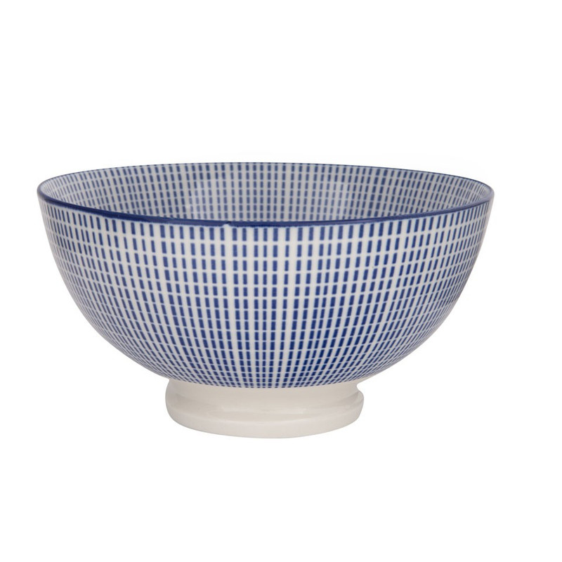 Schaal M Mediterranean Blue - 16 cm - streep