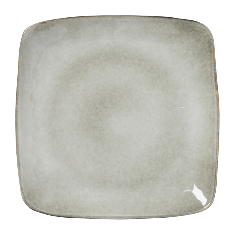 visueel Buik Vlekkeloos Vierkant bord Toscane - grijs - 25 cm | Xenos