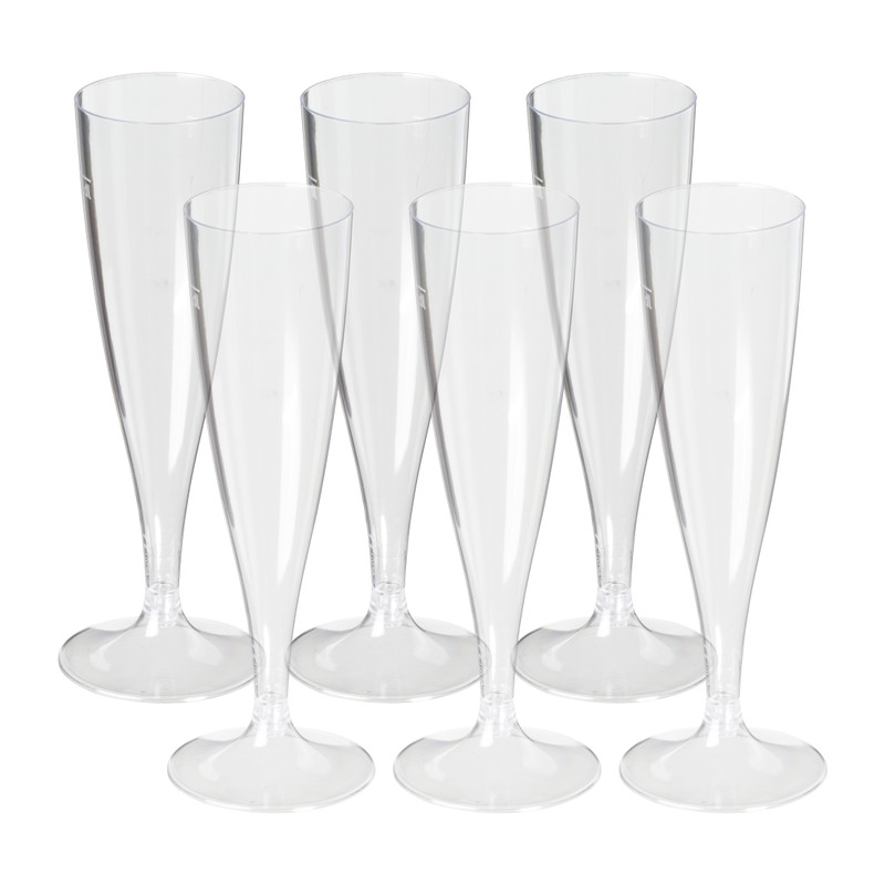 Champagneglas kunststof - ml - set van 6 Xenos
