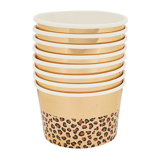 gerucht details een vuurtje stoken Snack cup leopard - set van 8 | Xenos