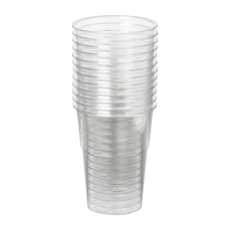 Haan voeden hospita Plastic bierglazen - 250 ml - set van 12 | Xenos