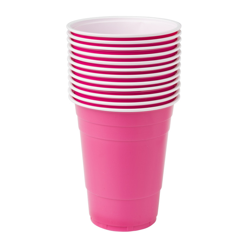 Met andere woorden Weven arm Partycup roze - 530 ml - 12 stuks | Xenos