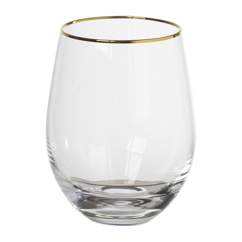 lawaai doen alsof Kom langs om het te weten Waterglas - transparant/goud - 450 ml | Xenos