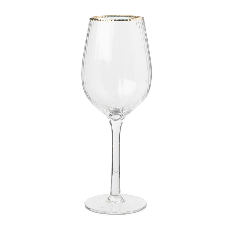 Vertrappen Drijvende kracht kleding Wijnglas met gouden rand - 45 cl | Xenos