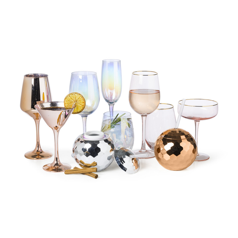 Oppervlakkig Luidruchtig roekeloos Champagneglas - roze/goud - 220 ml | Xenos