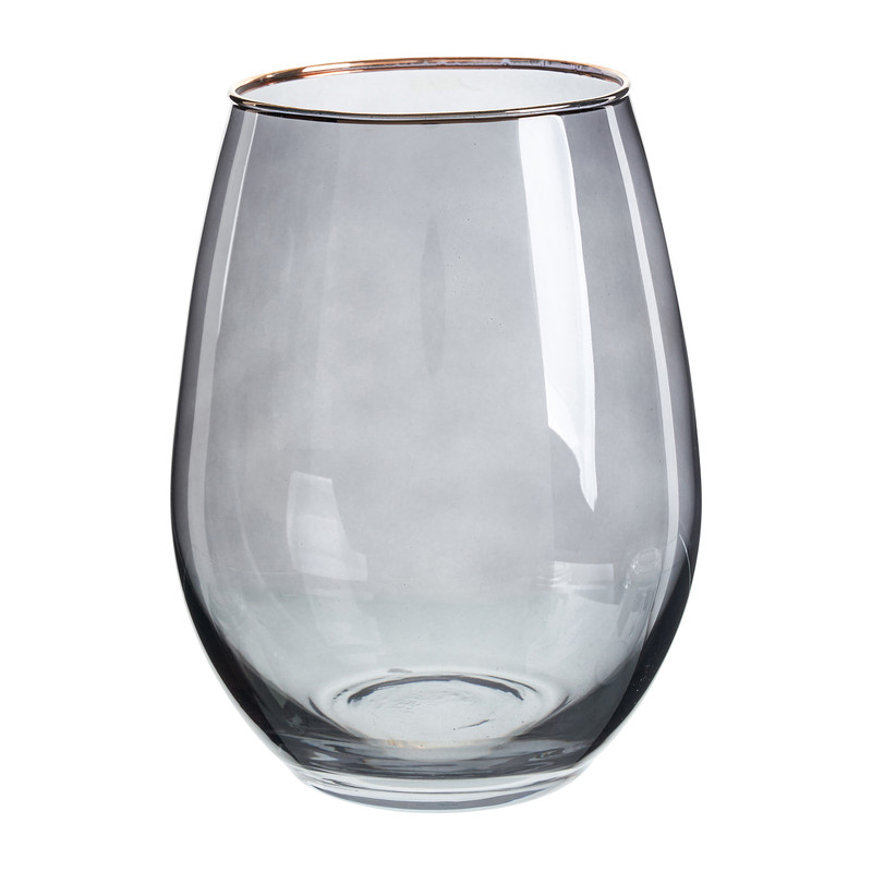 Waterglas - grijs/goud - 450 ml