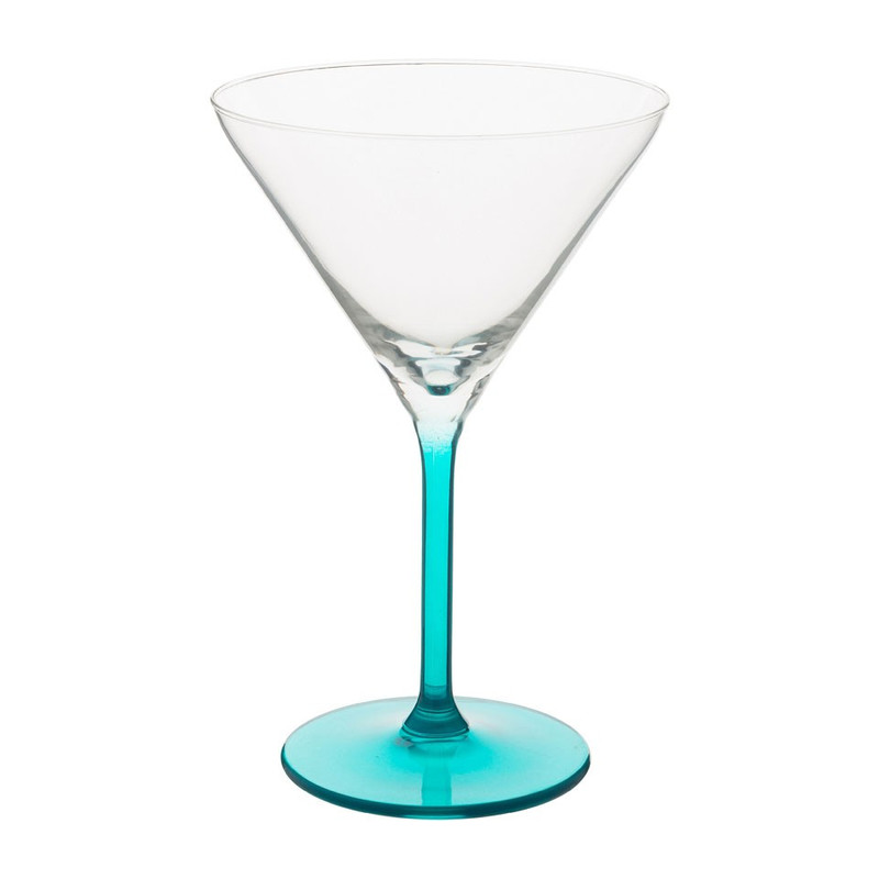 Gluren spreken ik betwijfel het Cocktailglas colourful - 26 cl - turquoise - set van 4 | Xenos