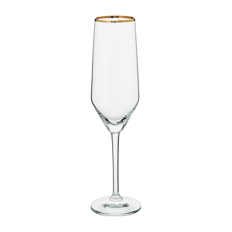 Gezond generatie Persoonlijk Ritzenhoff champagneglas gouden rand - 25 cl | Xenos