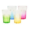 Excellent Houseware gekleurde glazen - 360 ml - set van 4