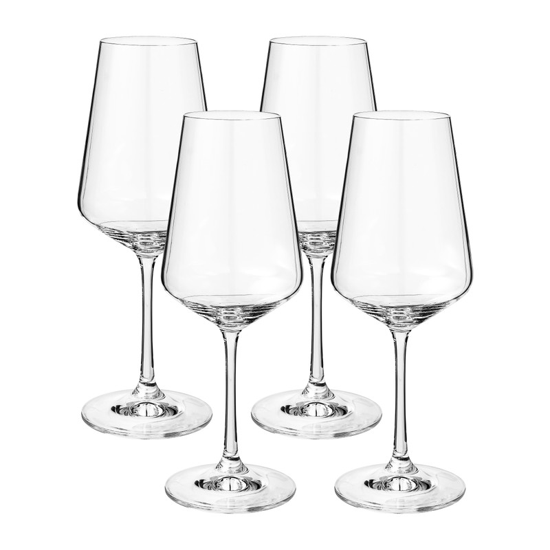 Wijnglas kristal - set van 4 - 350 ml