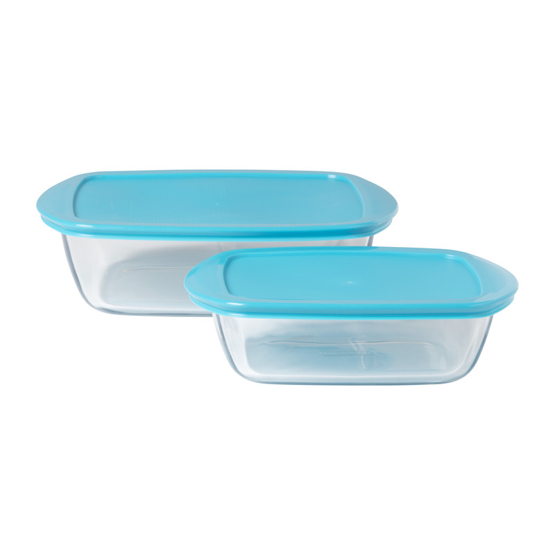 Medicinaal mond Onafhankelijk Pyrex ovenschaal - blauw - set van 2 | Xenos