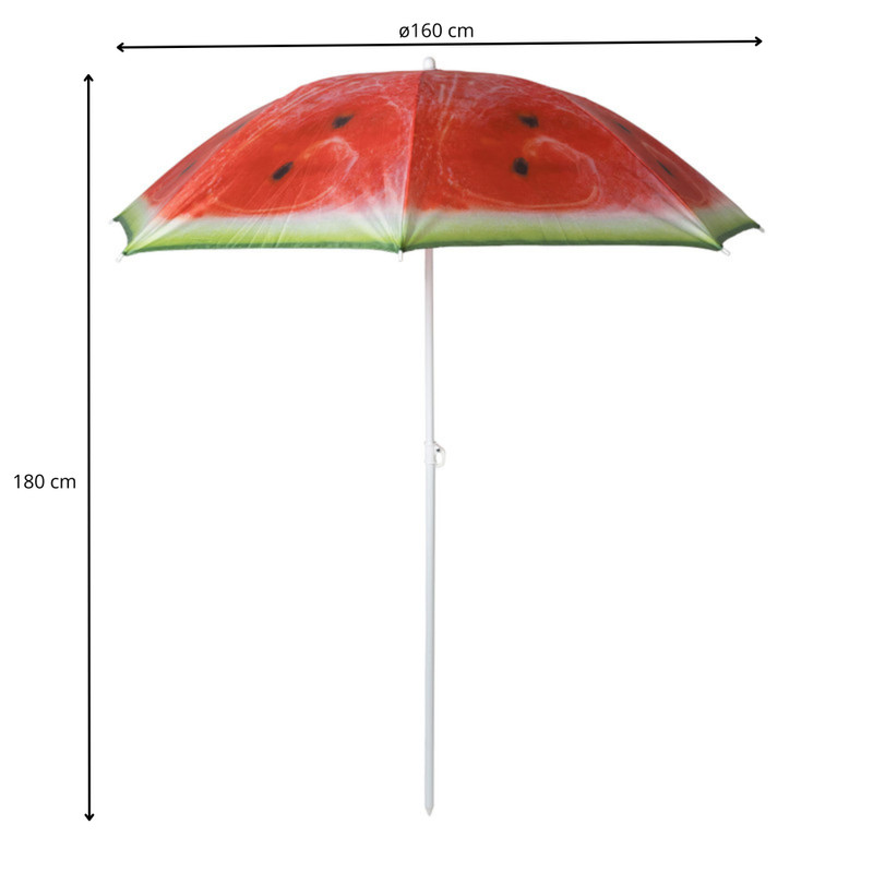 Strandparasol meloen - ø160x180 cm