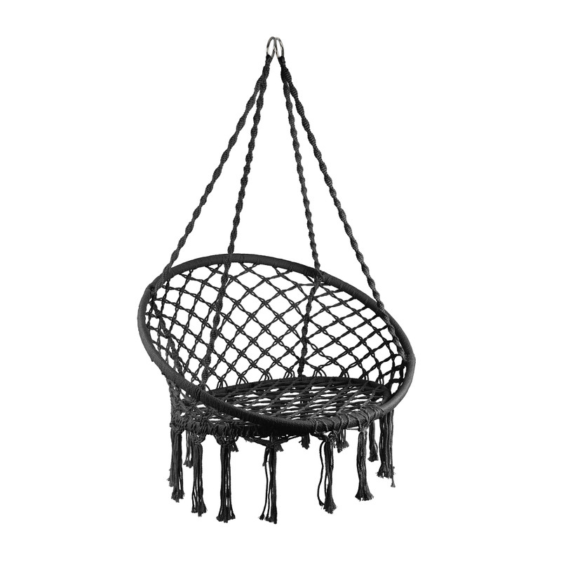 Kort leven Boomgaard wasmiddel Hangstoel knoet - zwart - 60x80x100 cm | Xenos