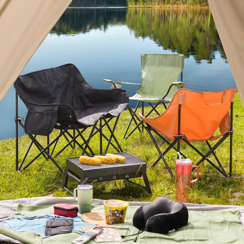 Campingstoel opvouwbaar - groen - 80x75x50 cm