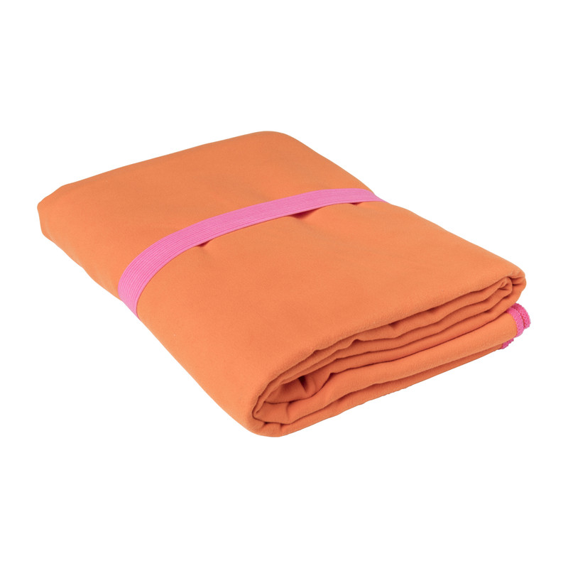 Microvezel handdoek - oranje/roze - 100x180 cm