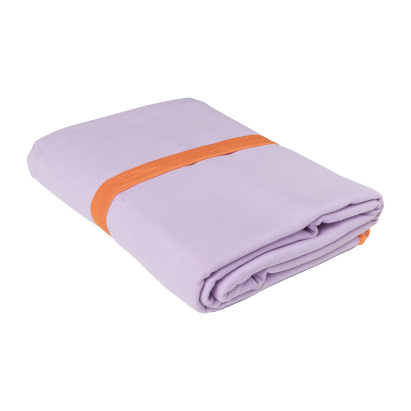 Microvezel handdoek - lila/oranje - 100x180 cm