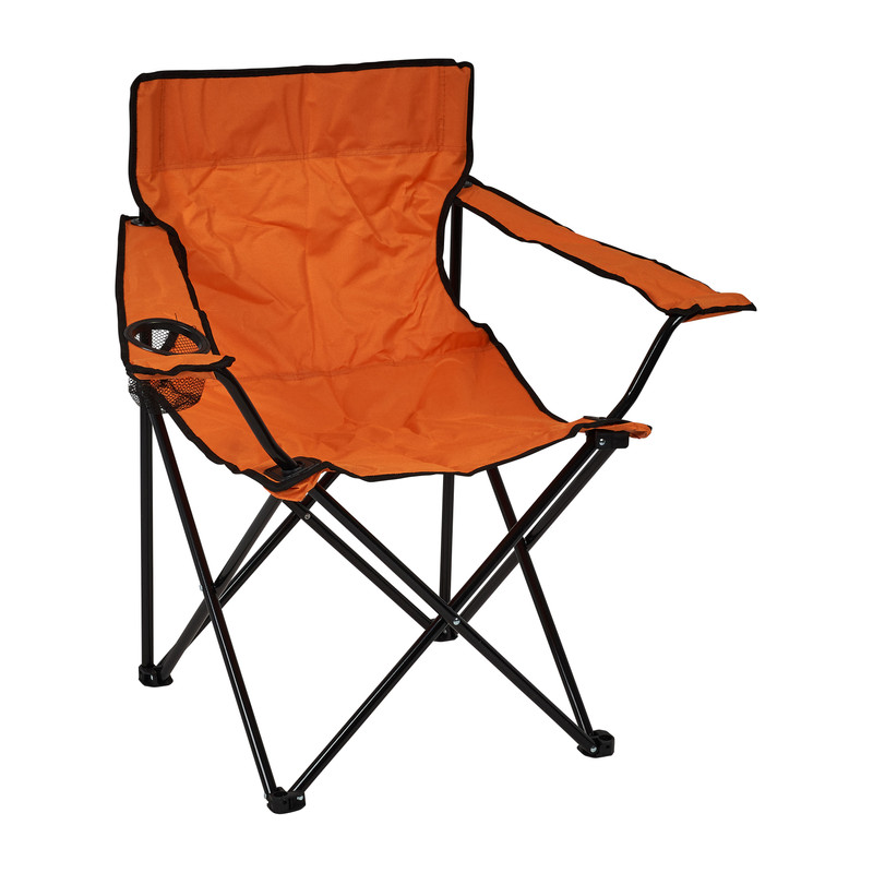 Contract blouse perspectief Canvas stoel met armleuning - oranje - 52x52x80 cm | Xenos