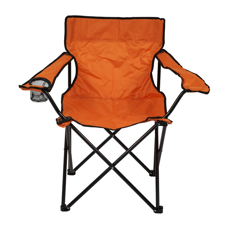 donor bellen Gemengd Canvas stoel met armleuning - oranje - 52x52x80 cm | Xenos