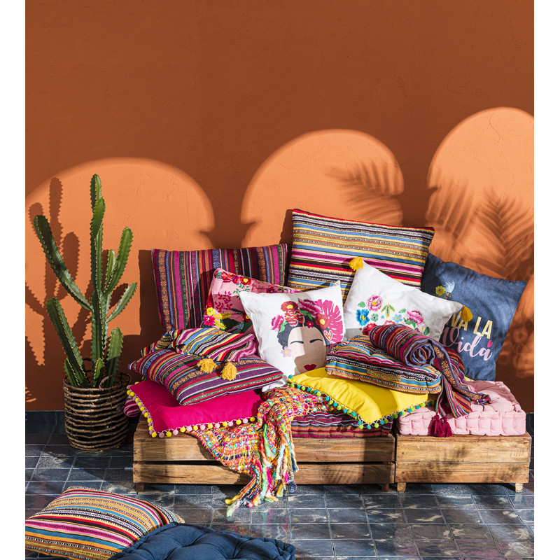 Afwijzen Steil Aas Kussen Mexican - rood/paars - 60x60 cm | Xenos