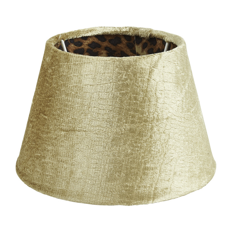 Promoten Zeemeeuw zwaar Lampenkap luipaard velvet - goud - Ø18 cm | Xenos