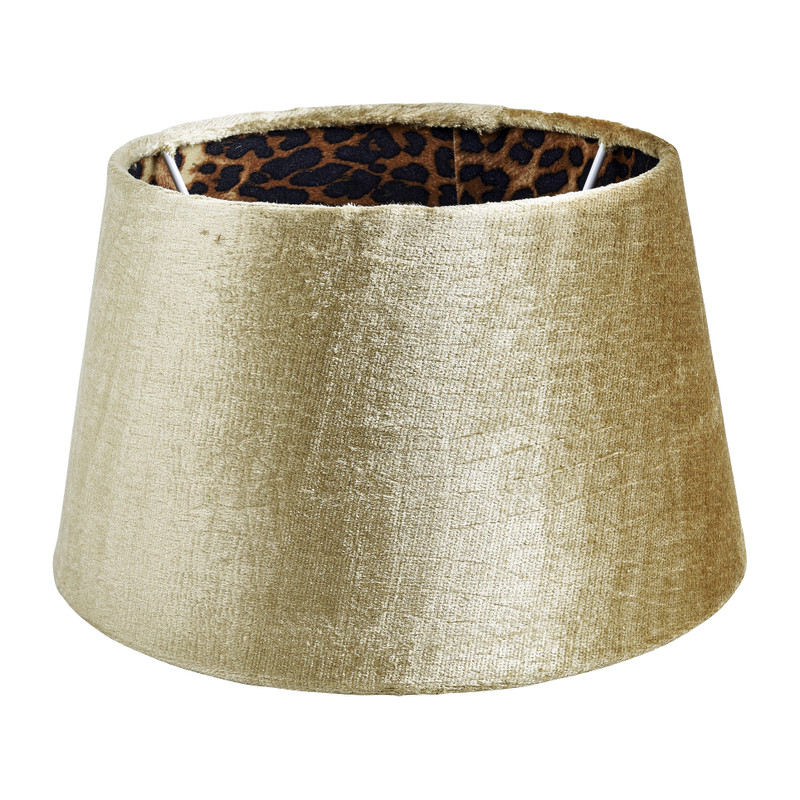 Bijna Conserveermiddel vezel Lampenkap luipaard velvet - goud - Ø23 cm | Xenos