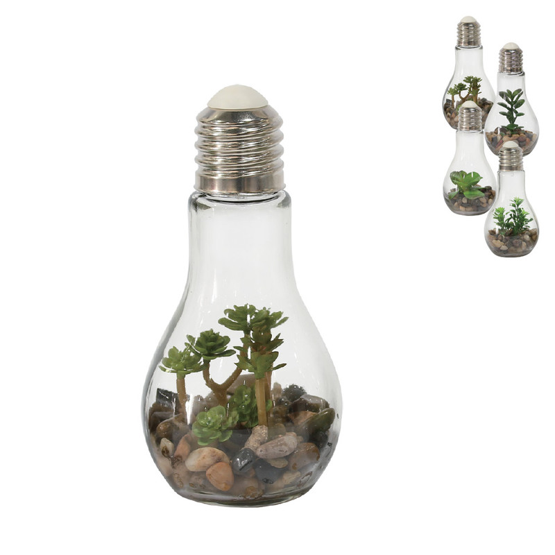 burgemeester Gelovige puree Decoratie LED lamp met plant - diverse varianten | Xenos