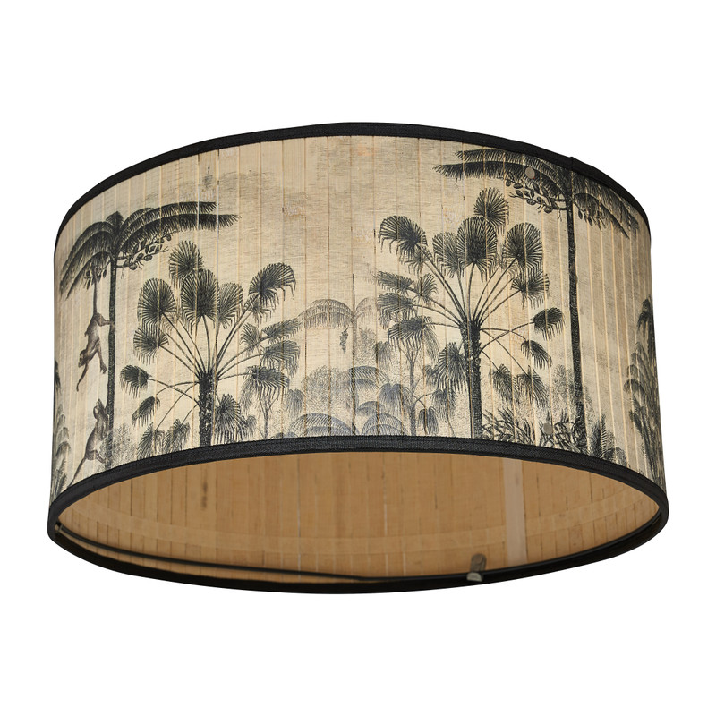 Ultieme Maori kleding Hanglamp bamboe - natuurprint - ø50 cm | Xenos