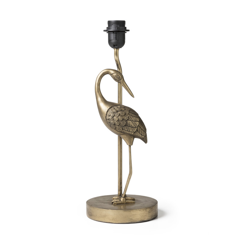 Dankbaar Historicus Welvarend Lampenvoet kraanvogel - goudkleurig - 24x14x41,7 cm | Xenos