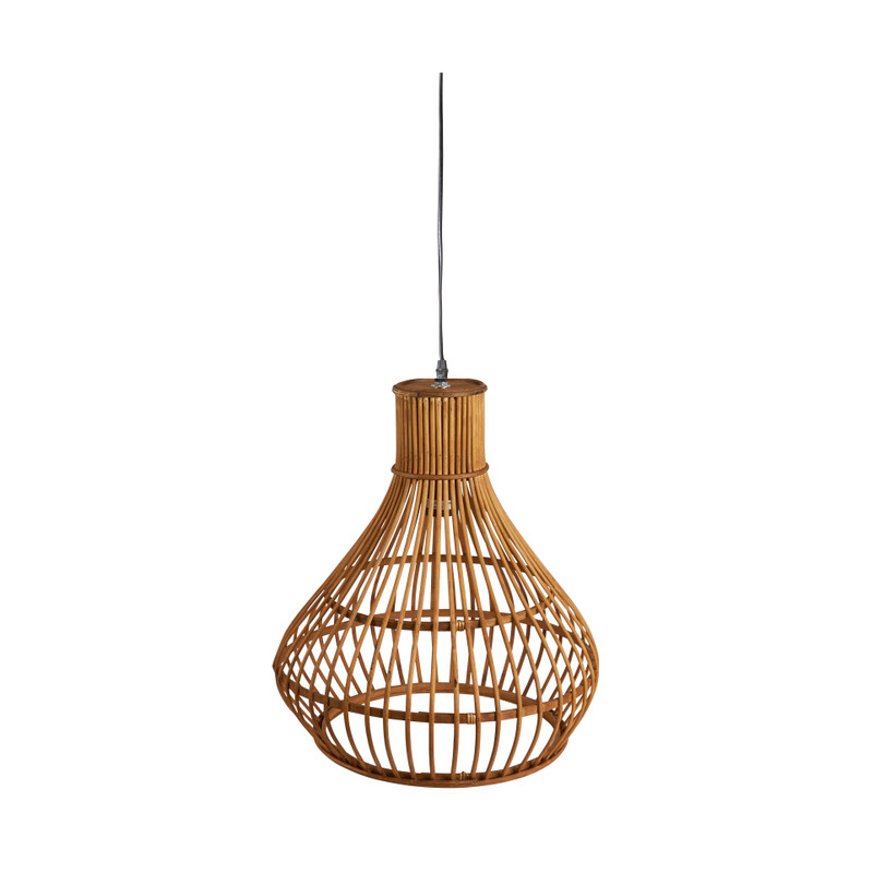 Ik was verrast geluid Goedkeuring Bamboe hanglamp - lichtbruin - ⌀35.5x43 cm | Xenos