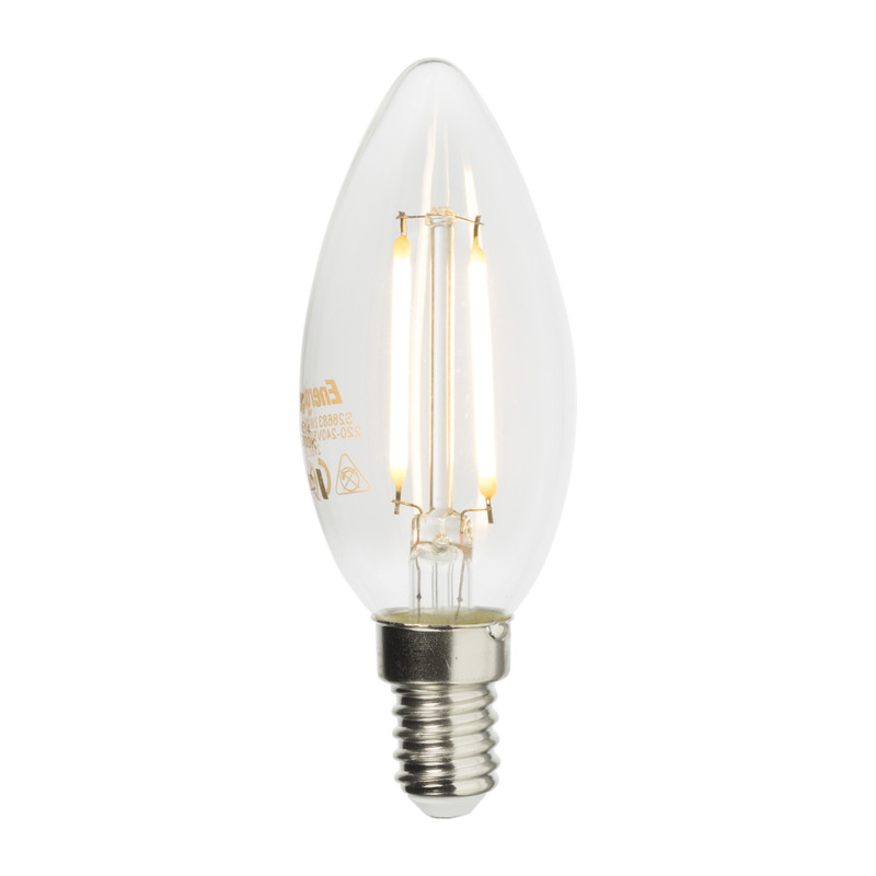 Energizer energiezuinige Led filament kaarslamp - E14 - 2 Watt - warmwit licht - niet dimbaar - 1 stuk
