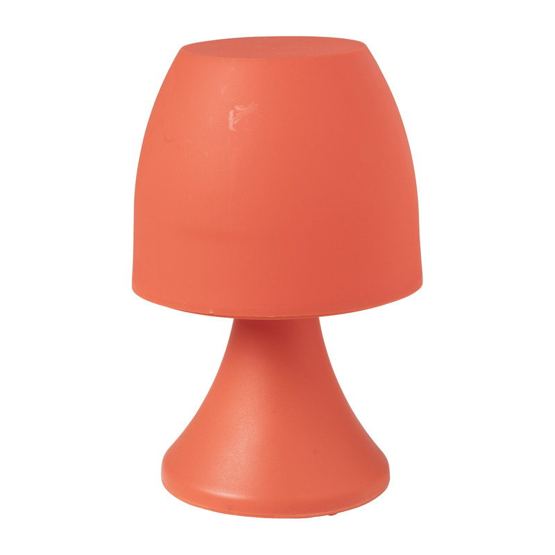 Xenos Tafellamp - oranje - ø12.5x19.5 cm