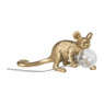 Lampje muis laag - goud - 6.5x4x14 cm