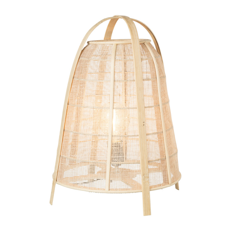Sitcom zijde Eigen Tafellamp bamboe - ⌀32x43 cm | Xenos