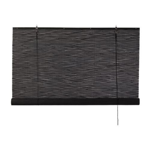Image of Bamboe rolgordijn - zwart - 60x130 cm