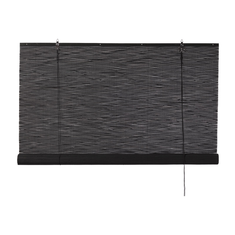 Image of Bamboe rolgordijn - zwart - 120x180 cm