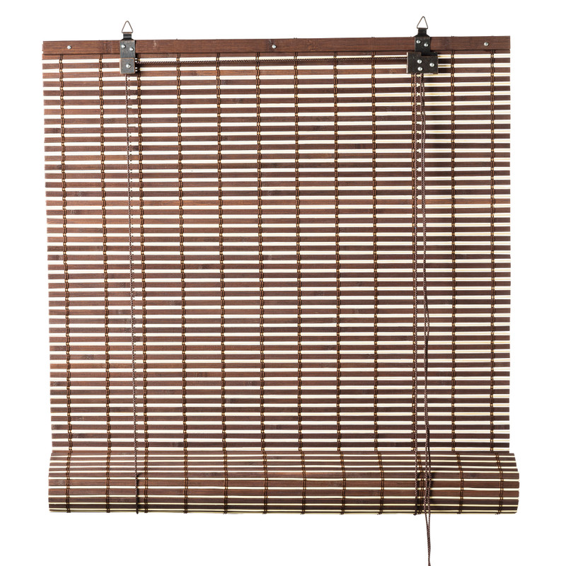 Hoeveelheid van rooster Kunstmatig Rolgordijn bamboe - bruin - 150x180 cm | Xenos