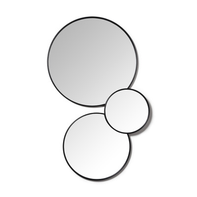 Verstelbaar inch Vet Spiegel rond met metalen lijst - diameter 80 cm | Xenos