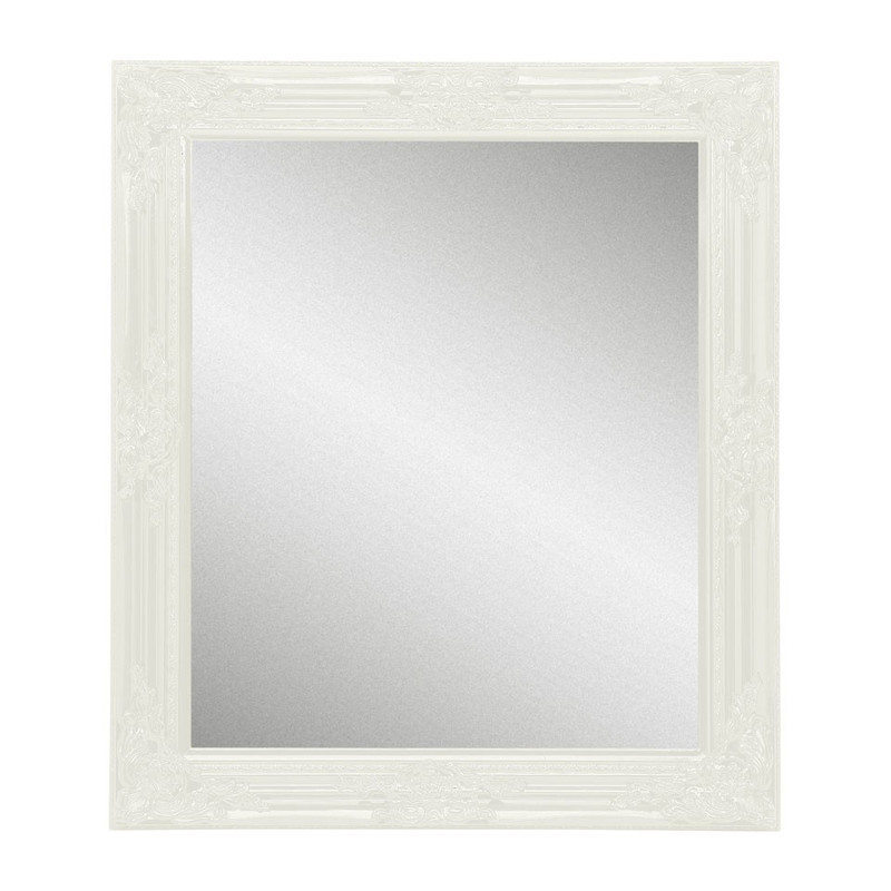 taart lichtgewicht Tonen Spiegel glossy barok - wit - 64x74 cm | Xenos