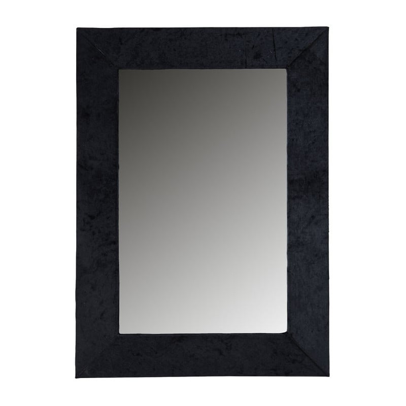 George Stevenson Stoutmoedig Relatieve grootte Spiegel fluweel - zwart - 50x70 cm | Xenos