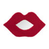 Spiegel lips - rood - 35x20 cm