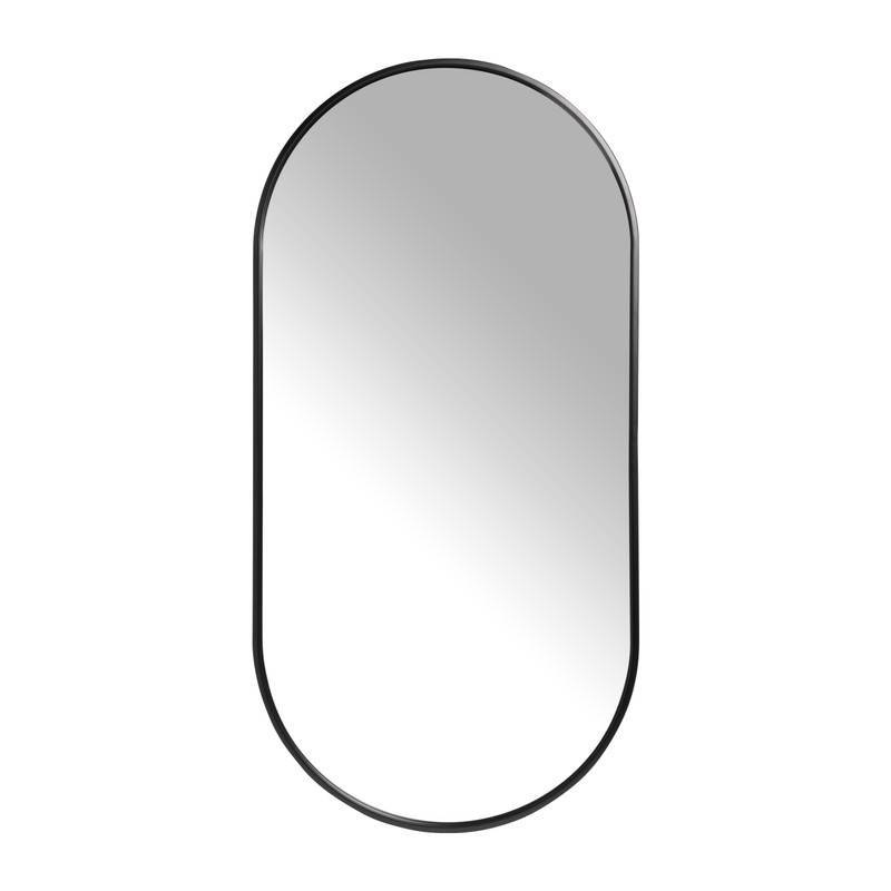 Spiegel ovaal - zwart - 50x100 cm | Xenos