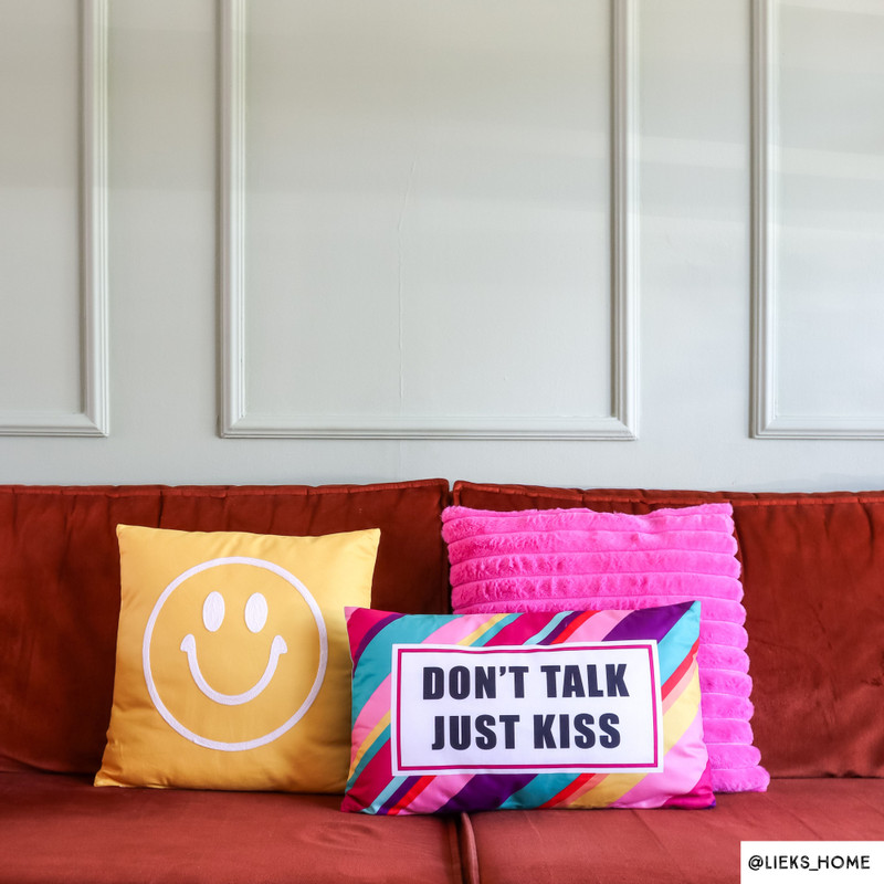 Kussen don't talk - multikleur - 30x50 cm