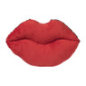 Kussen lippen met pailletten - rood - 20x35 cm