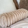 Bolster kussen rib - beige - ø15x45 cm