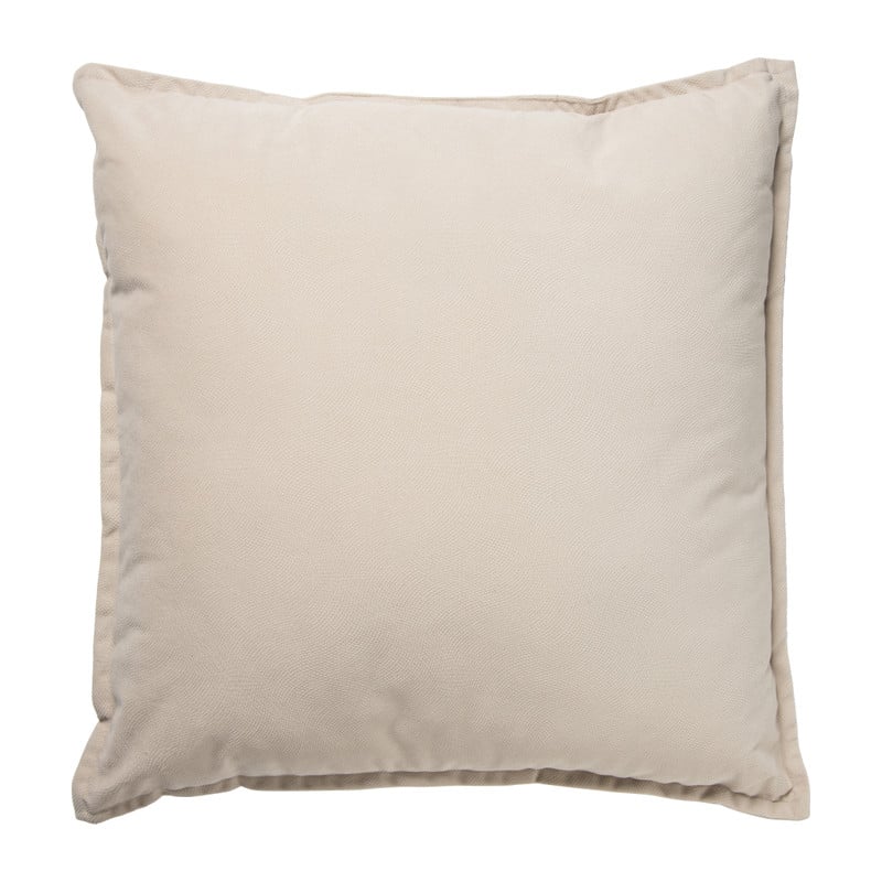 Xenos Kussen velvet - beige - 45x45 cm