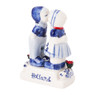 Beeldje kussend koppel - delfts blauw - 6x3x8 cm